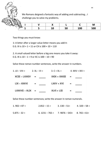 Year 4 Roman numerals | Teaching Resources