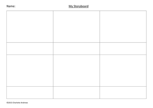 My Storyboard Worksheet