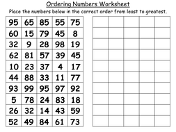 ordering numbers to 100 animated powerpoint presentation