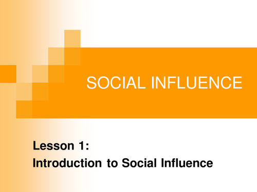 AS PSYCHOLOGY SOCIAL INFLUENCE | Teaching Resources