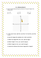 GCSE Higher Revision - 8.3. Reflection (Grade D-C). by finbutler999