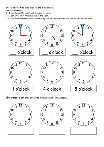 oclock and half past worksheet by christinamargrave teaching