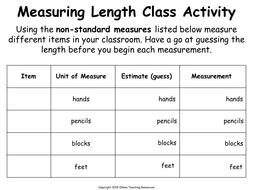 Measuring Length and Height Using Non-Standard Units - PowerPoint ...