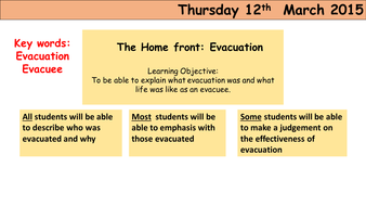 evacuation during ww2 primary homework help