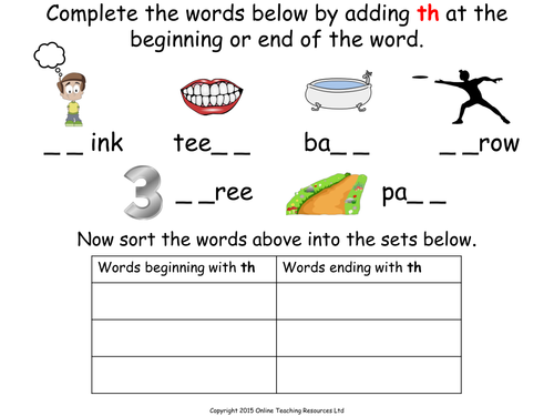 the th sound animated powerpoint presentation and worksheet by