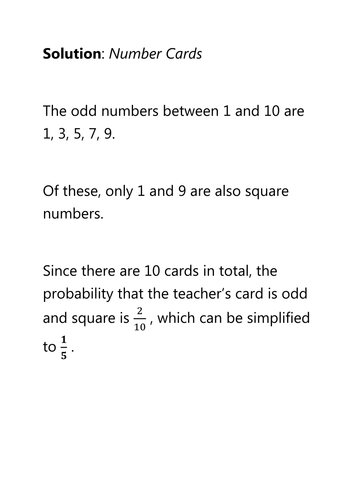 KS3 Maths Extension Cards | Teaching Resources