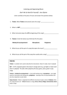 Listening and Appraising worksheets KS3-KS4 | Teaching Resources