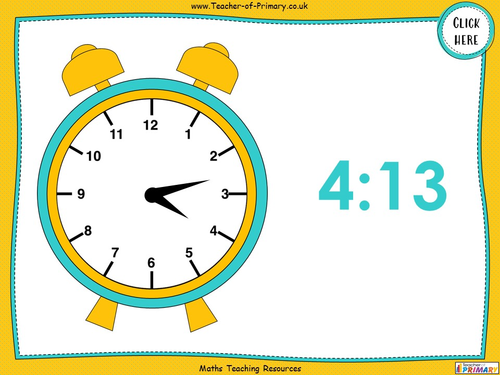 telling the time homework year 3