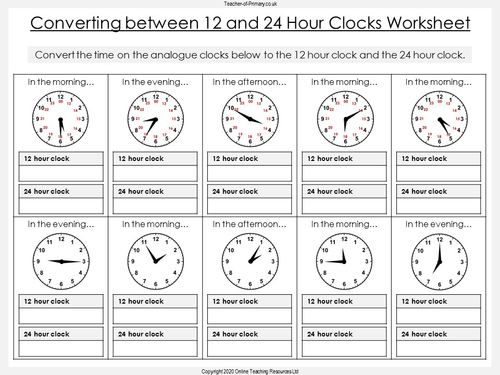 time year 4 animated powerpoint lesson and worksheets