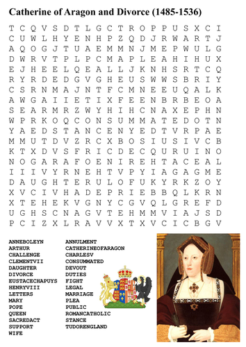 Henry VIII Wives Word Search Pack