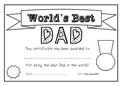 Father's Day 2015 Resources - Certificate Templates. by TeachersArchive ...