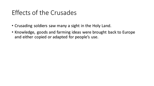 Effects of the Crusades