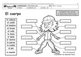 SPANISH KS2 Level 2: The body/ Who am I? | Teaching Resources