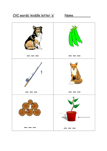 pack activities resource lesson worksheet o and Farm middle topic  cvc