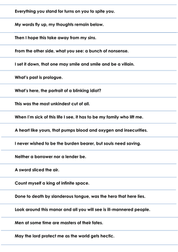 Teaching Shakespeare - TES