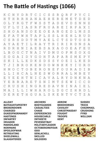 The Battle of Hastings Word Search