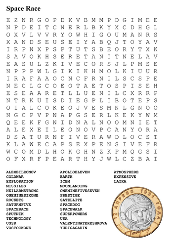 Space Race Word Search
