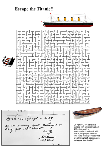 Escape the Titanic Maze Puzzle