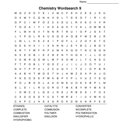 GCSE Chemistry Bumper Wordsearch Pack. 10 Wordsearches included with ...