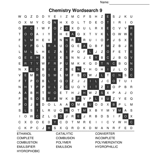 GCSE Chemistry Bumper Wordsearch Pack. 10 Wordsearches included with ...
