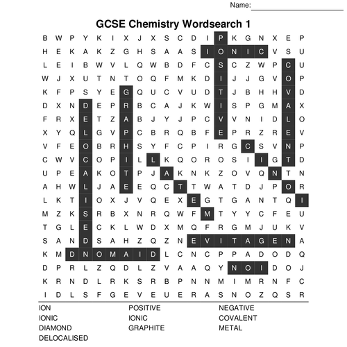 GCSE Chemistry Bumper Wordsearch Pack. 10 Wordsearches included with ...