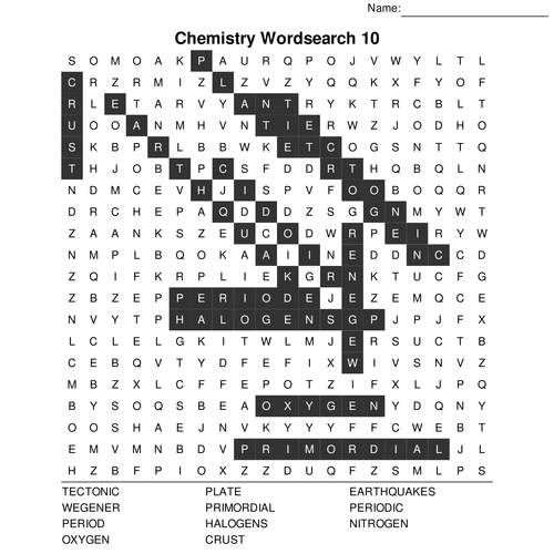 GCSE Chemistry Bumper Wordsearch Pack. 10 Wordsearches included with ...