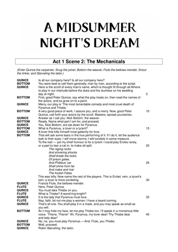 thesis for midsummer night's dream