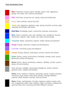 Adaptable Colour Meaning / Symbolism Charts by humansnotrobots ...