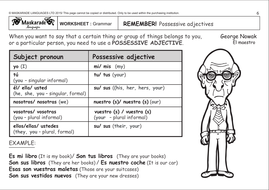 spanish ks2 level 3 ks3 year 7 grammar teaching resources