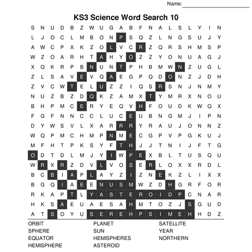 KS3 Science Bumper Fun Wordsearch Megapack 10 Sets Of 10 Included with Answers By