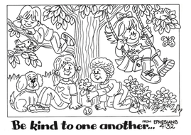 Be kind to one another colouring sheet | Teaching Resources