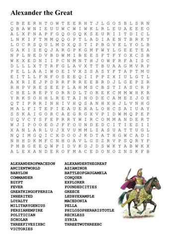 Alexander the Great Word Search