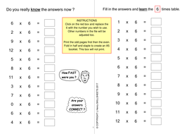 times tables practice booklet teaching resources