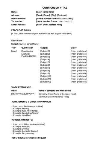 simple-cv-curriculum-vitae-template-for-secondary-school-students