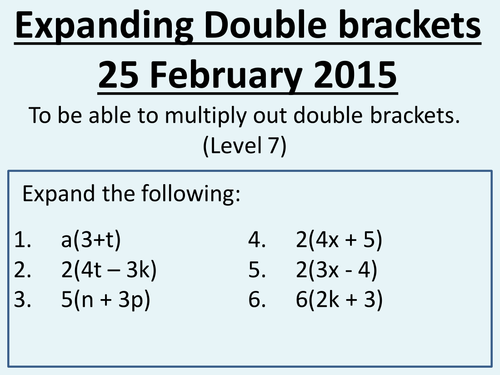 Expanding Double Brackets Resources | Tes