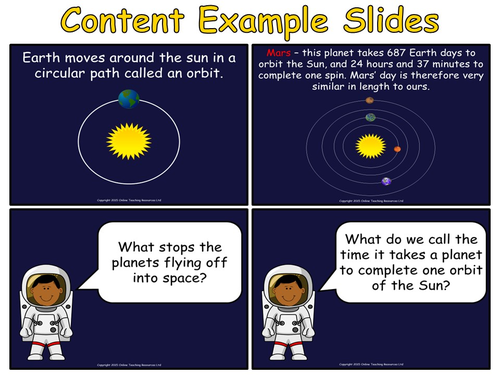 Earth and Space Year 5 Teaching Pack - 5 PowerPoint presentations and