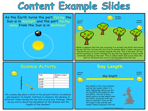 Earth and Space Year 5 Teaching Pack - 5 PowerPoint presentations and