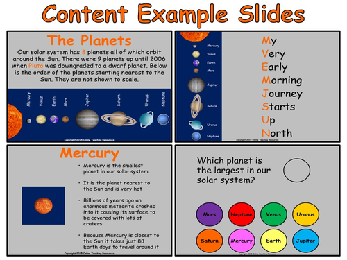 Earth and Space Year 5 Teaching Pack - 5 PowerPoint presentations and ...