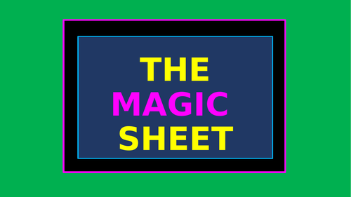  The Magic Sheet – Useful Words and Phrases