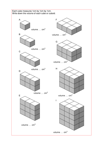 Maths Ks2 Ks3 Ks4 Foundation Volume Of Cuboids With A Wide Range Of Differentiated Worksheets 3098