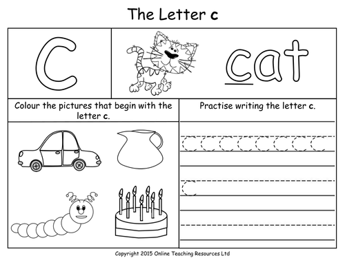 letters of the alphabet teaching pack 24 powerpoint presentations and 26 worksheets teaching resources