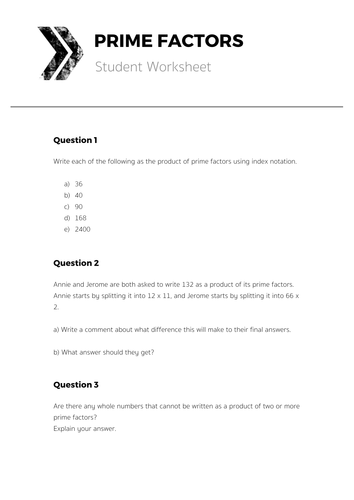 Prime Factors - Complete Lesson by tomotoole - UK Teaching Resources - TES