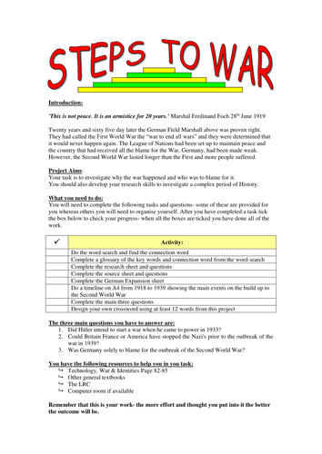 Inter War Years Handouts: Various