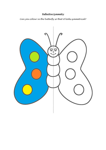 Butterfly Symmetry Worksheet | Teaching Resources