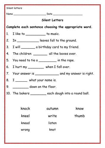 Reading Comprehension, Sentence/Word work, Creative writing, Role play