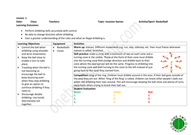 6 Week Basketball Lesson Plans Years 4 5 6 Teaching Resources