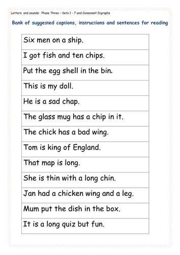 year 6 worksheets phonics Phase Vowel Three: & graphemes Digraphs Consonant on Phonics,