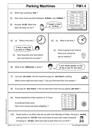 functional-maths-level-1-part-2-by-skillsheets-teaching-resources-tes