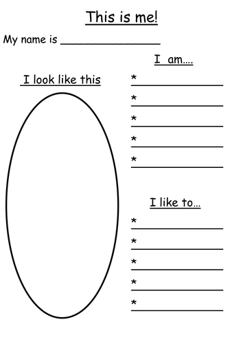 this is me worksheet