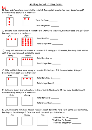Missing Number Ratio Problems Resources | Tes